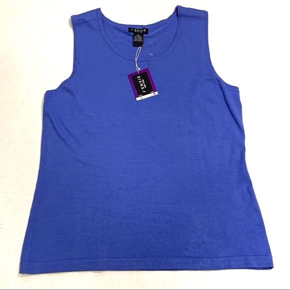 J’ENVIE Jackets & Coats Jenvie Vest Top Knitted Blue Stretch Career